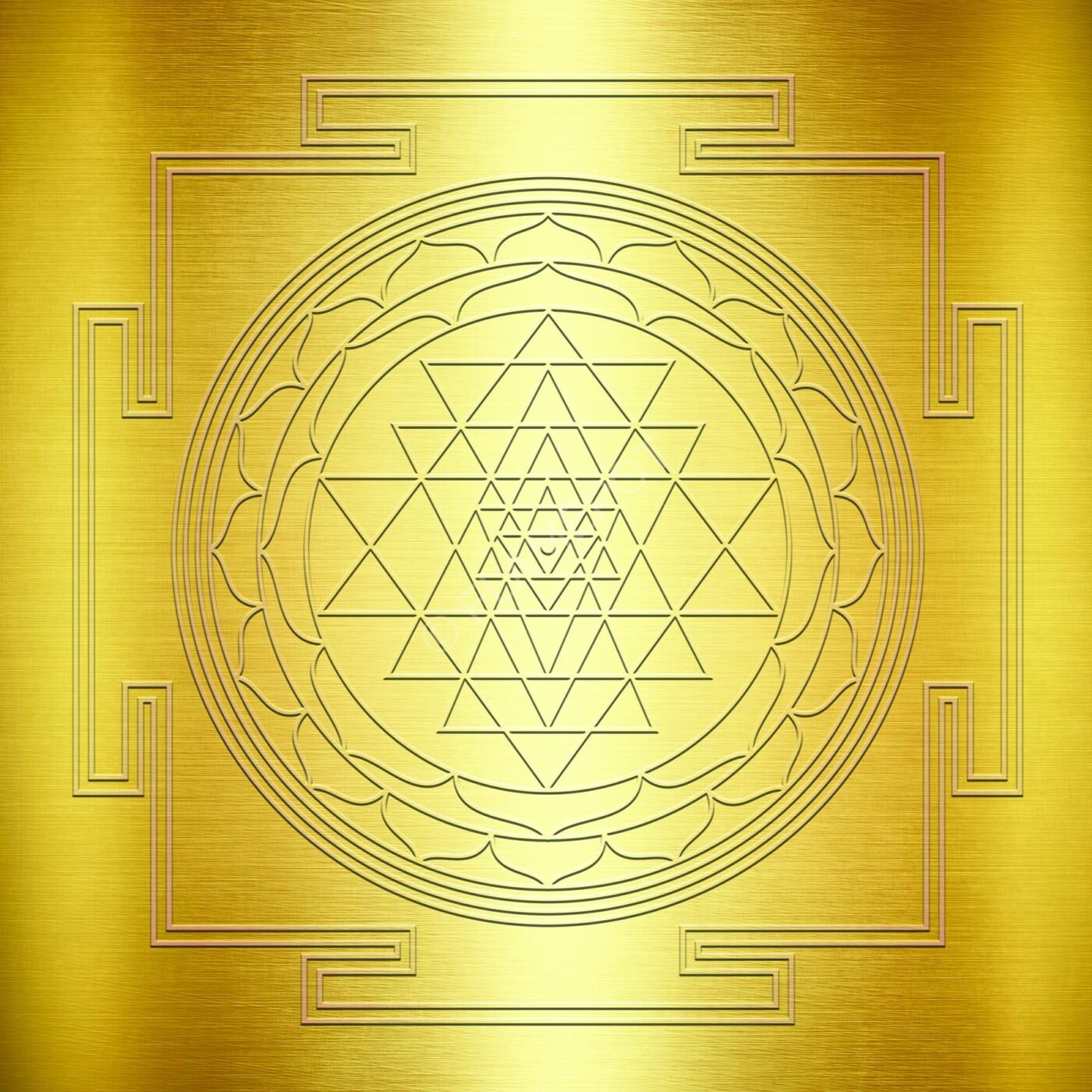 Sri Yantra – Copper Gold Plated